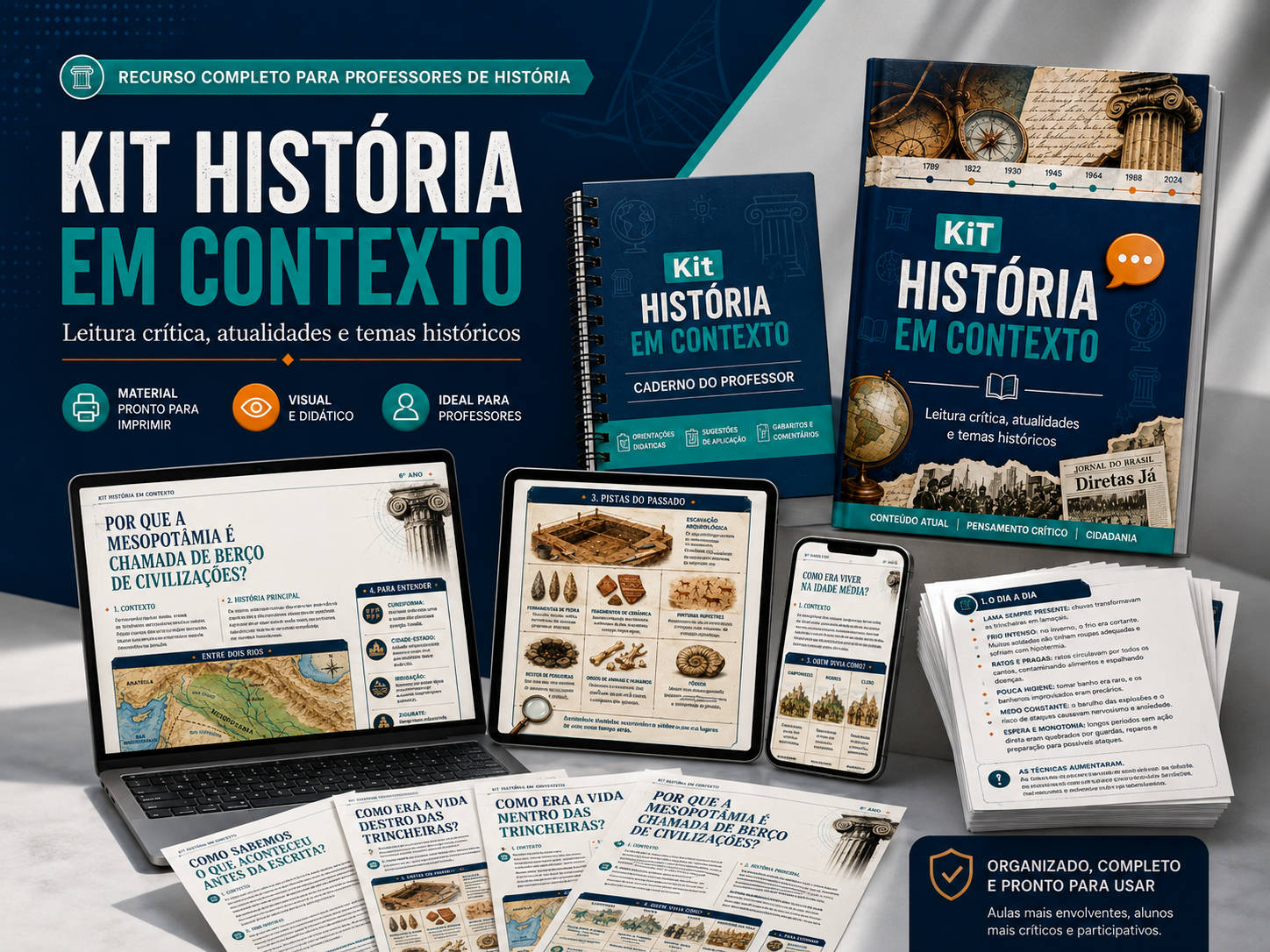 Mockup do Kit História
